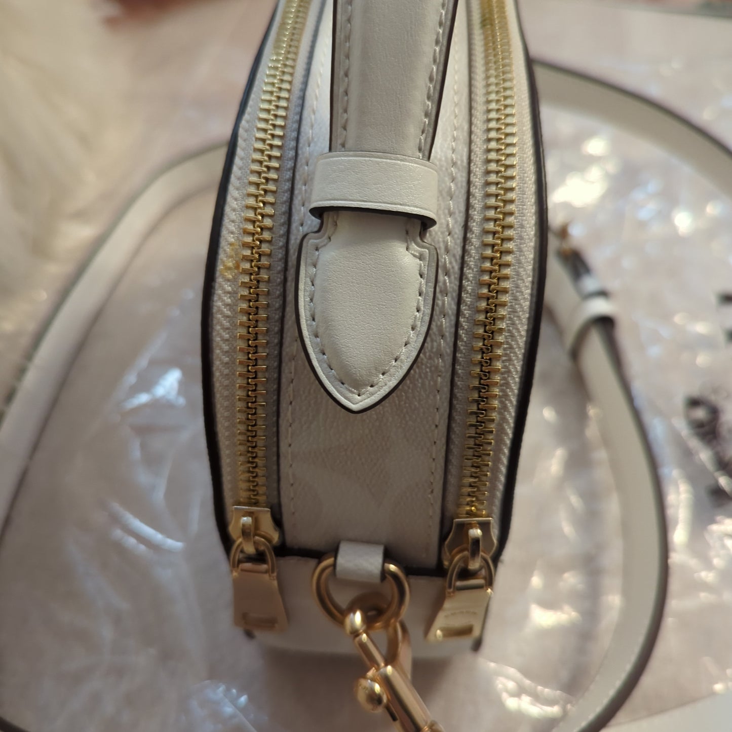 Coach Signature Serena crossbody satchel 2way bag in chalk/glacier whiteShop the iconic Coach Serena in chalk & glacier white. Features gold hardware & two compartments for style and function.$269.00Boston304