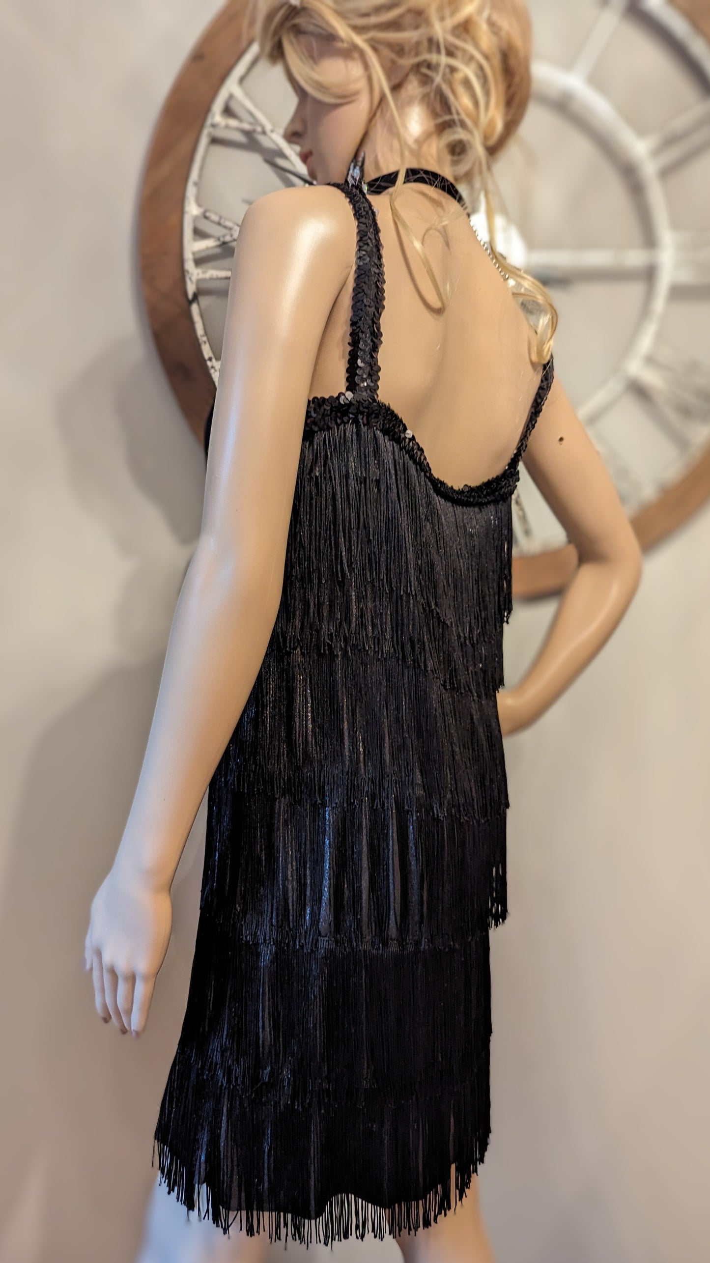 Vintage Black Flapper Dress