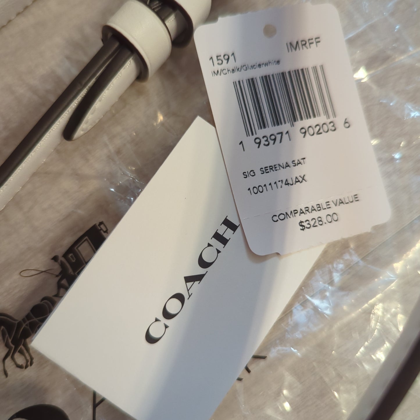 Coach Signature Serena crossbody satchel 2way bag in chalk/glacier whiteShop the iconic Coach Serena in chalk & glacier white. Features gold hardware & two compartments for style and function.$269.00Boston304