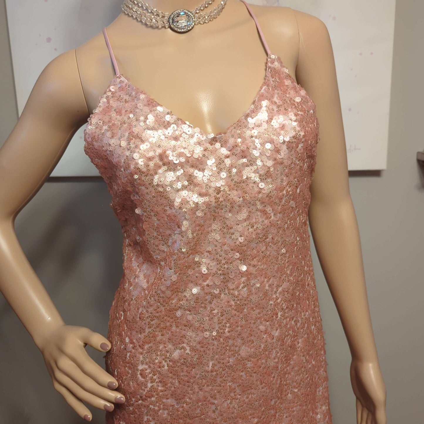 Urban Outfitters blush sequin dressStunning pale blush sequin dress from Urban Outfitters with crisscross straps. Perfect for any occasion. Shop now!$99.00Boston304