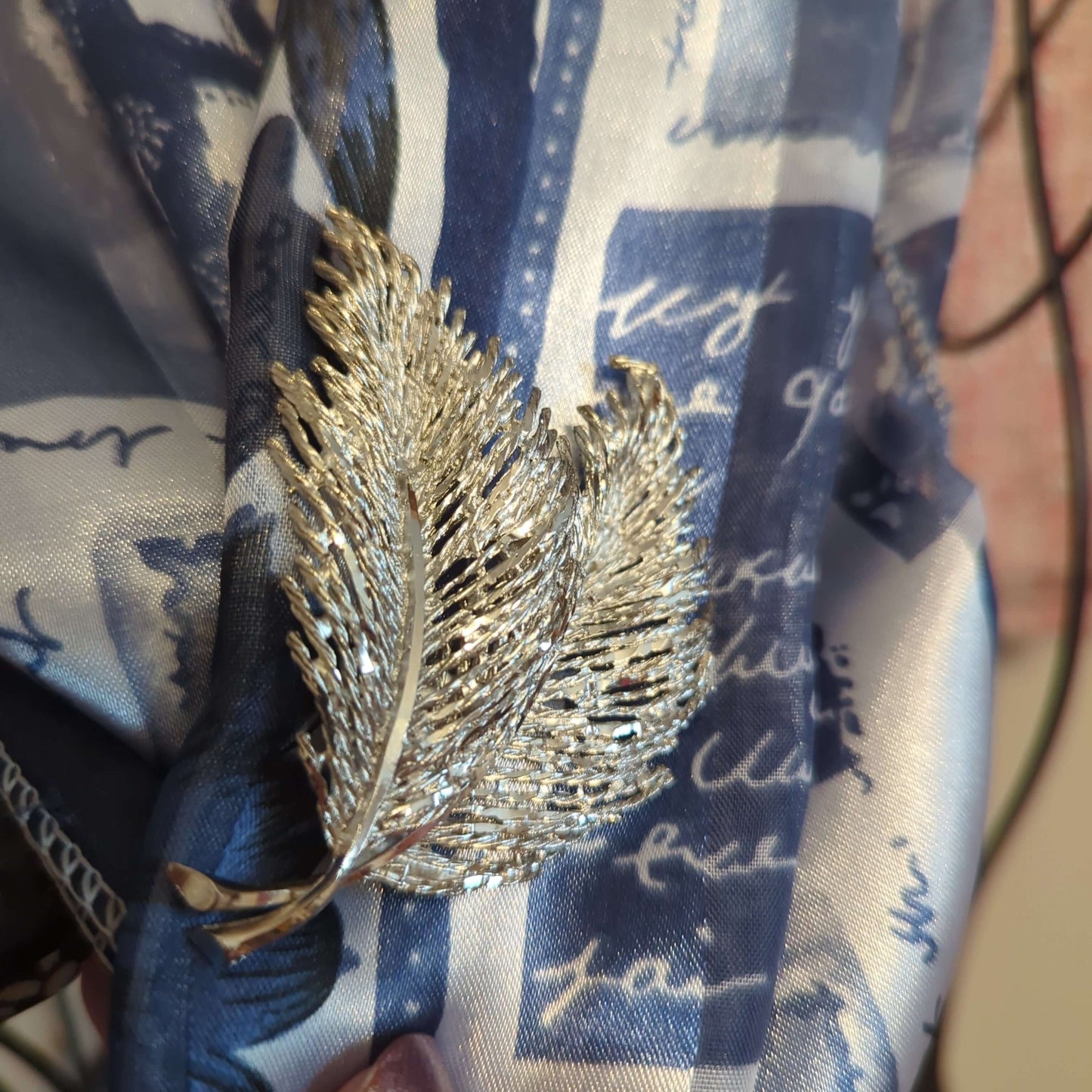 Vintage diamond cut silver leaf broochElevate your style with a stunning Vintage Diamond Cut Silver Leaf Brooch. Perfect for any event. Add sparkle to your look!$59.99Boston304