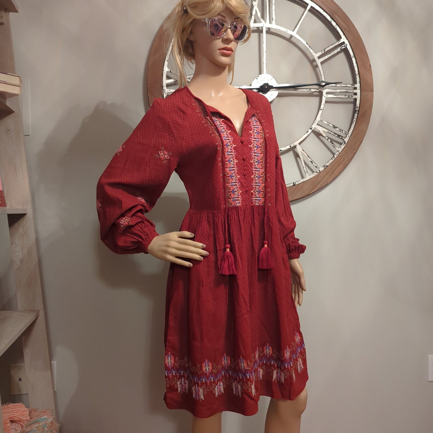 Knox Rose Embroidered Boho Dress