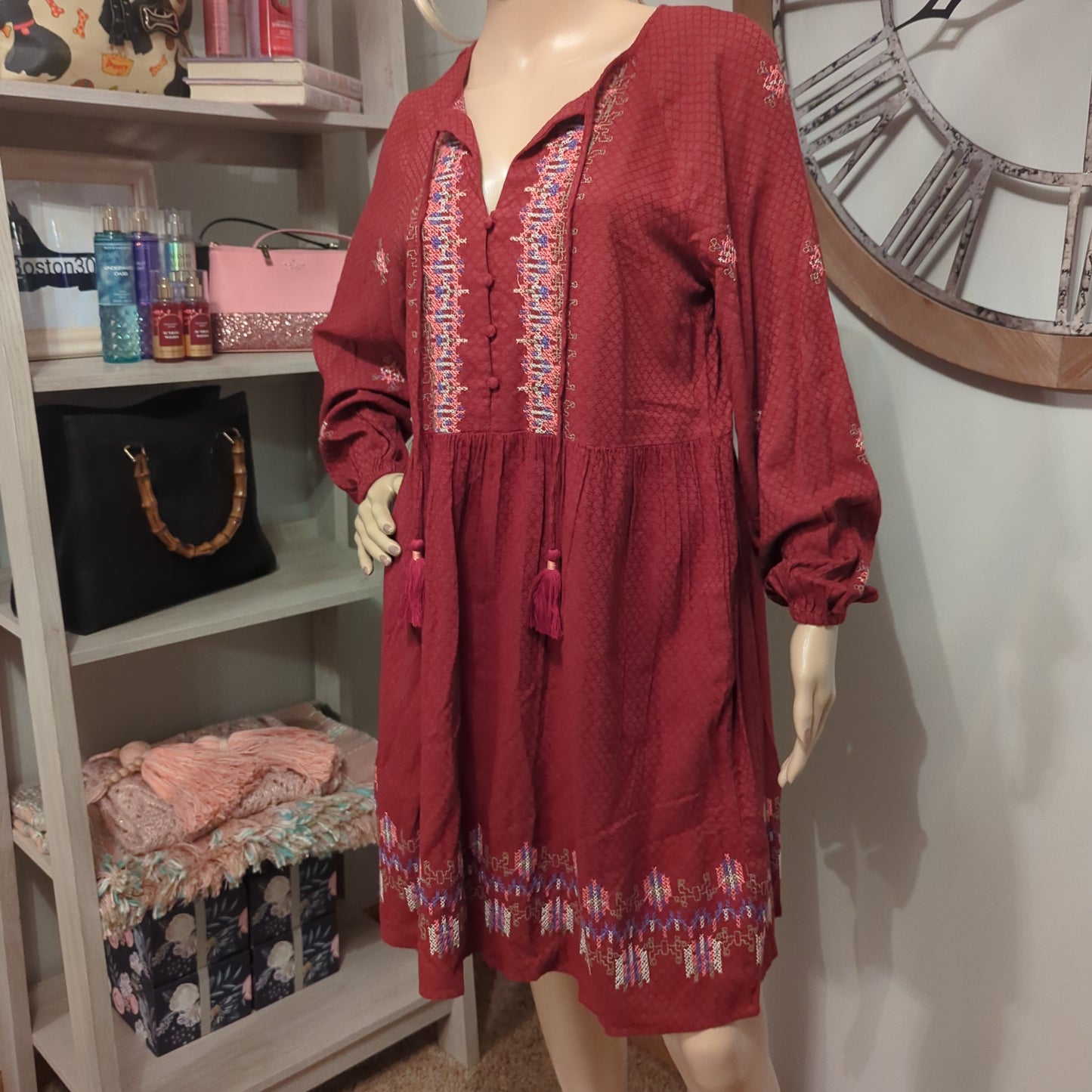 Knox Rose Embroidered Boho Dress