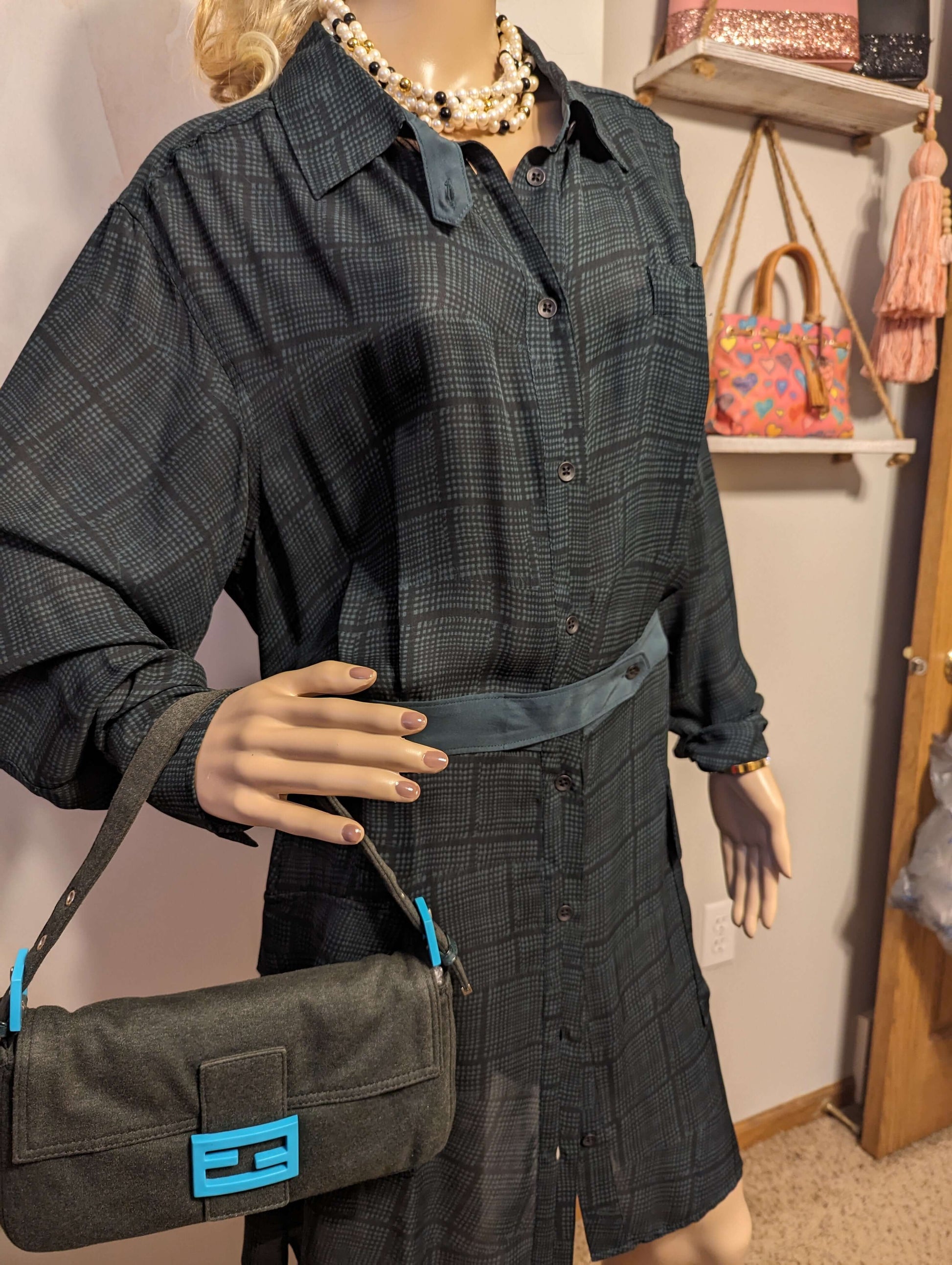 Rag & Bone Silk Shirt DressShop now: Stunning Rag & Bone black & green plaid silk shirt dress. Size 10, M-L fit, versatile sleeves, chic pockets. New & unworn.$225.00Boston304