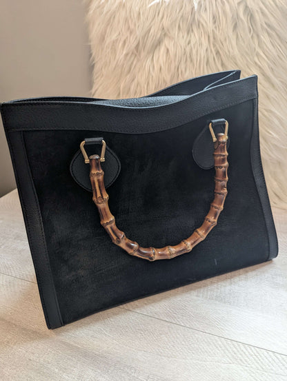 Gucci Suede Leather Diana ToteOwn the vintage Gucci Suede Leather Diana Tote, favored by royalty. Snap closure, protector feet & timeless style. Limited availability!$759.00Boston304