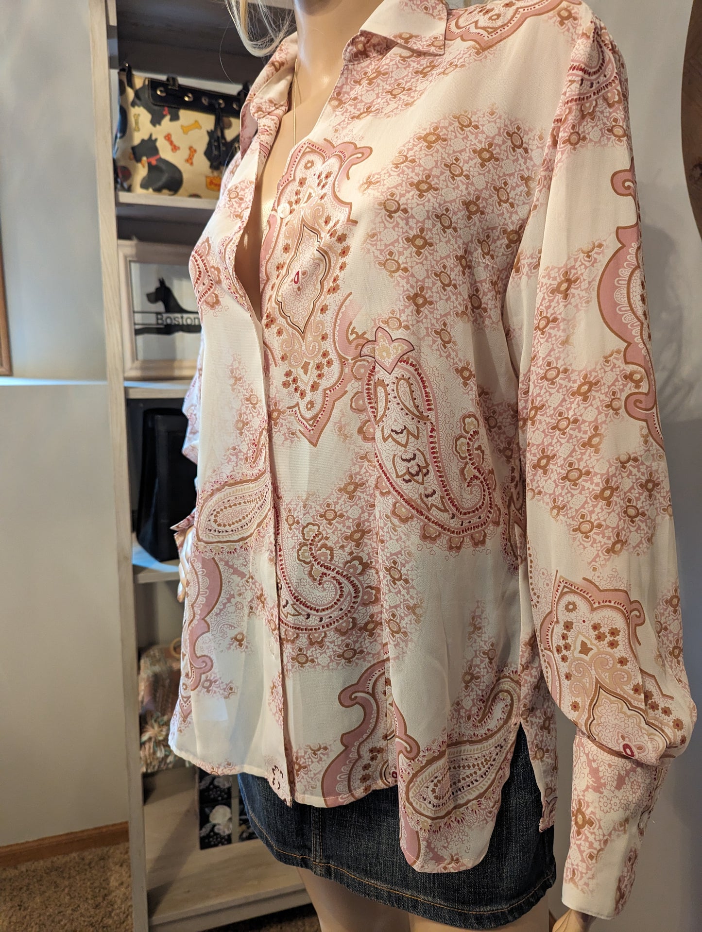 Claudia Richard Vintage Paisley Blouse