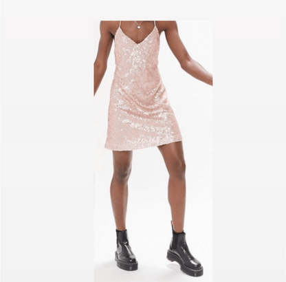 Urban Outfitters blush sequin dressStunning pale blush sequin dress from Urban Outfitters with crisscross straps. Perfect for any occasion. Shop now!$99.00Boston304