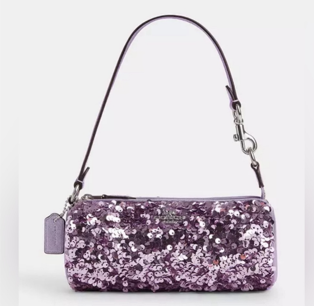 Coach Nolita Barrel Bag, Lilac sequinsShop the exclusive Coach Nolita Barrel Bag with sparkling lilac sequins. Perfect size for essentials. Brand new - see photos for size.$128.00Boston304