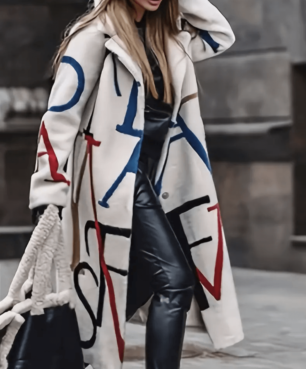 Gorgeous abstract letter print overcoatStand out in our XL cream overcoat with bold abstract lettering. Perfect oversized fit for comfort & style. Snag this glam piece now!$119.00Boston304