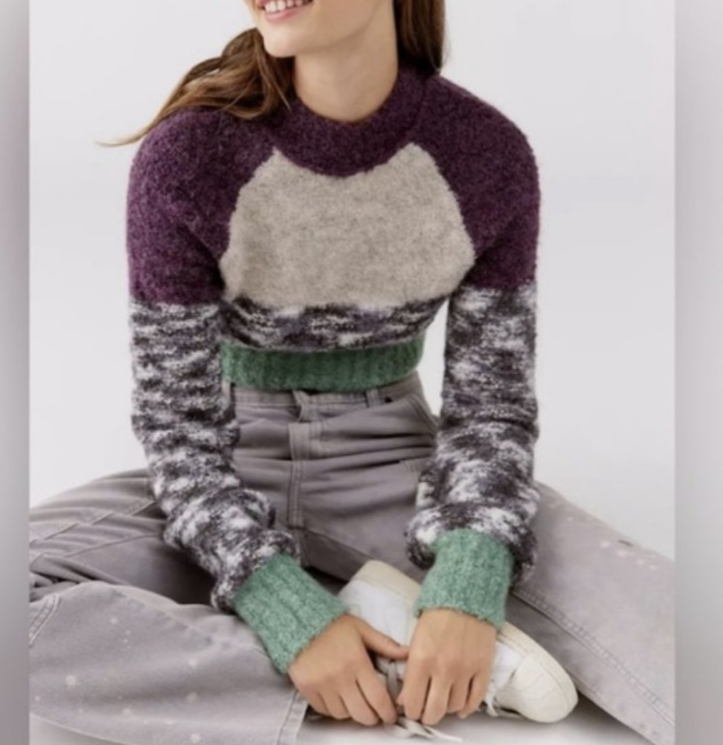 Urban Outfitters Avril Mockneck sweater with Bishop Sleeves