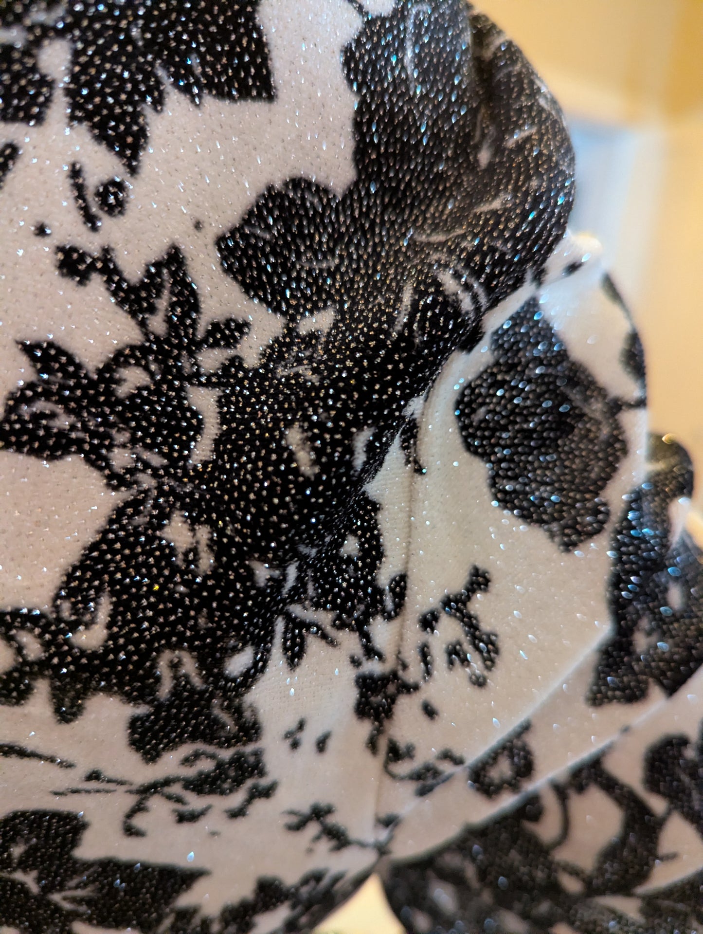 White Stag Velvet and Glitter Floral Top