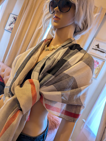 Pashmina Plaid Scarf/Wrap