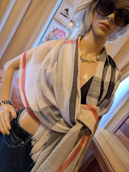 Pashmina Plaid Scarf/Wrap