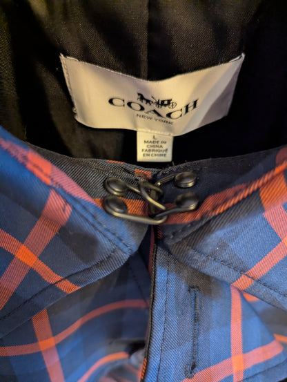 Coach Mini Plaid Trench Coat