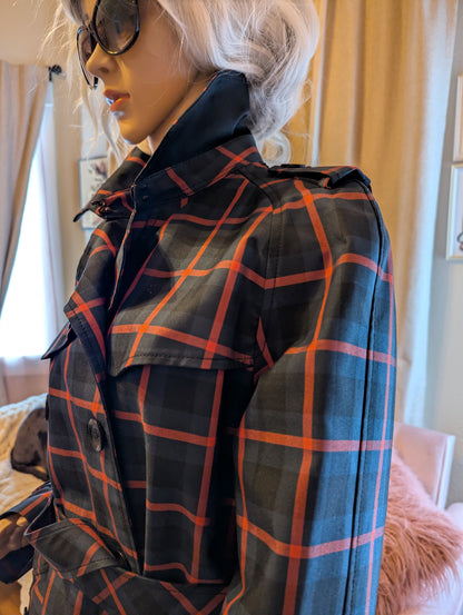 Coach Mini Plaid Trench Coat